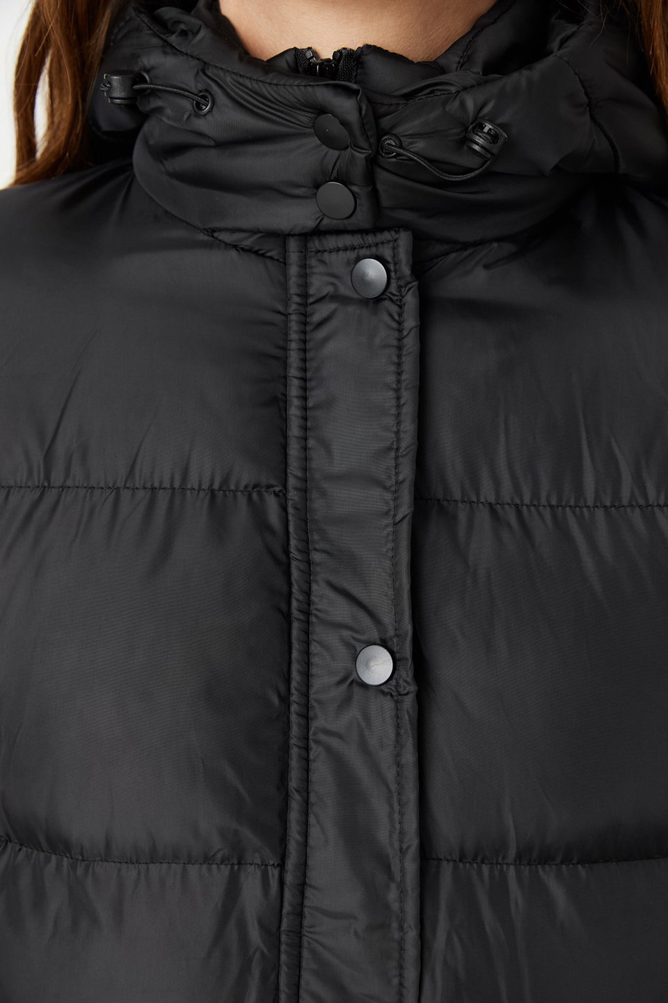 Regular Fit Hooded Water Repellent Long Puffer Jacket TWOAW23MO00154