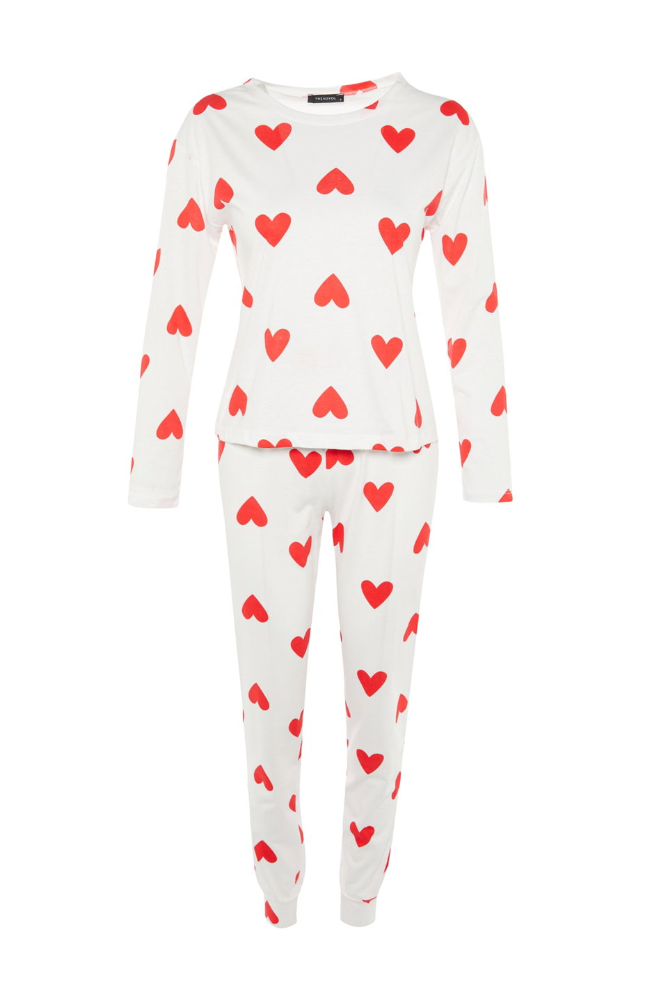 100% Cotton Heart Knitted Pajama Set THMAW21PT0566