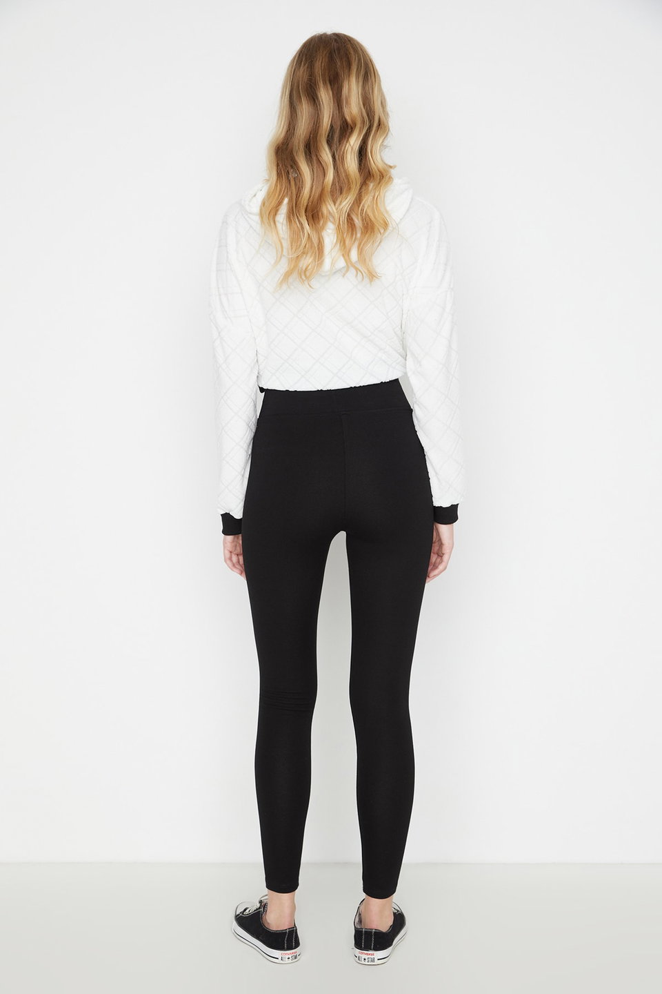 Elastic Waist Elastic Knitted Leggings TWOAW20TA0087