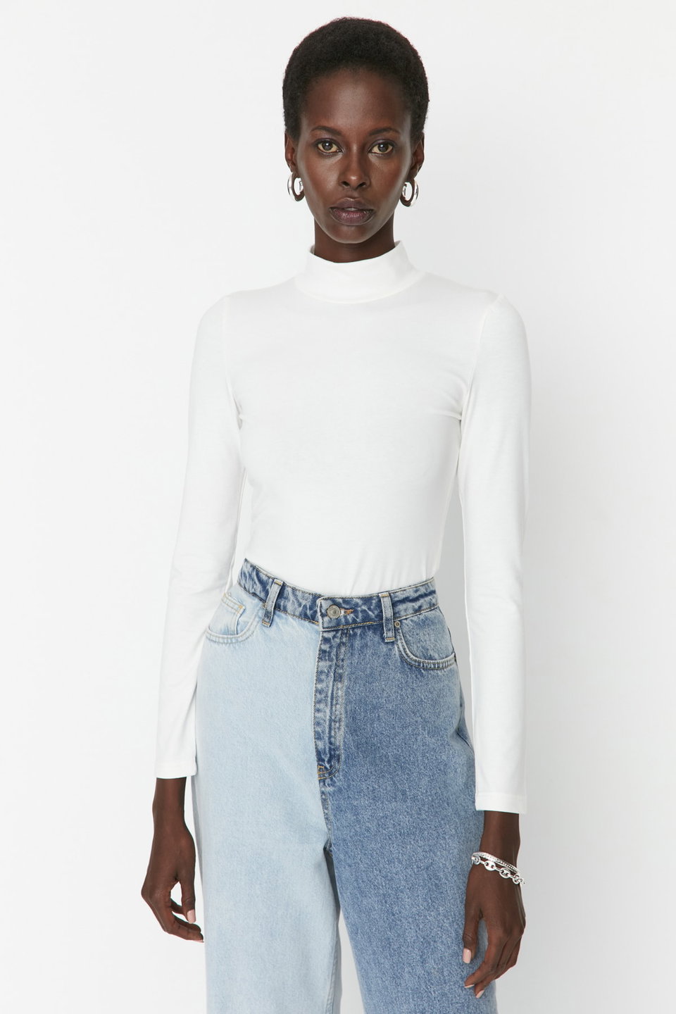 Turtleneck Snap Knitted Bodysuit TWOAW21BD0008