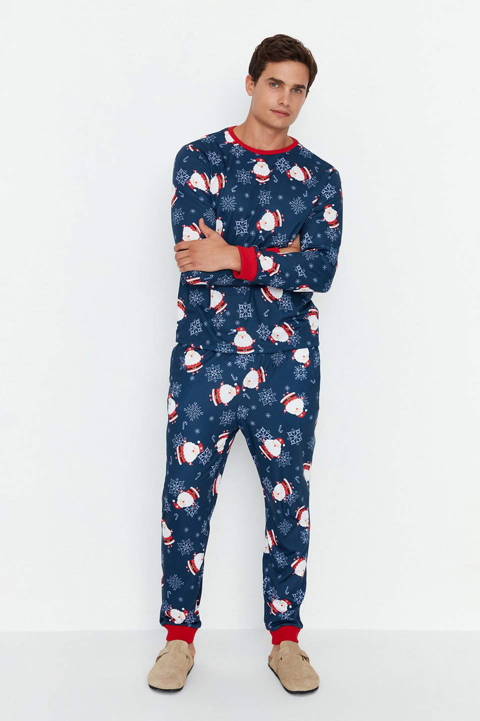 Regular Fit Knitted Pajama Set Family Combination TMNAW23PT00064