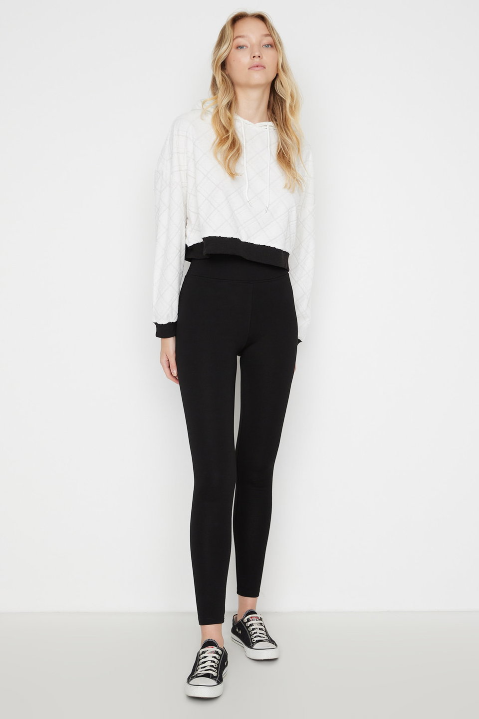 Elastic Waist Elastic Knitted Leggings TWOAW20TA0087