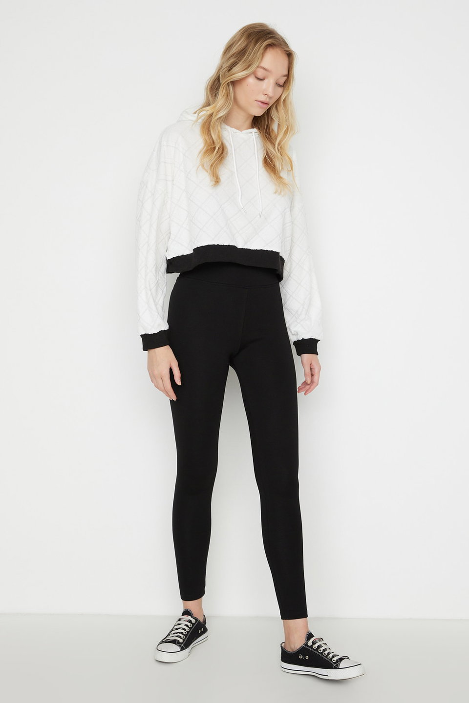 Elastic Waist Elastic Knitted Leggings TWOAW20TA0087