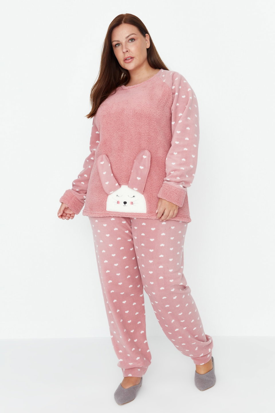 Heart Sleep Band Polar Winter Knitted Pajama Set TBBAW23AI00025