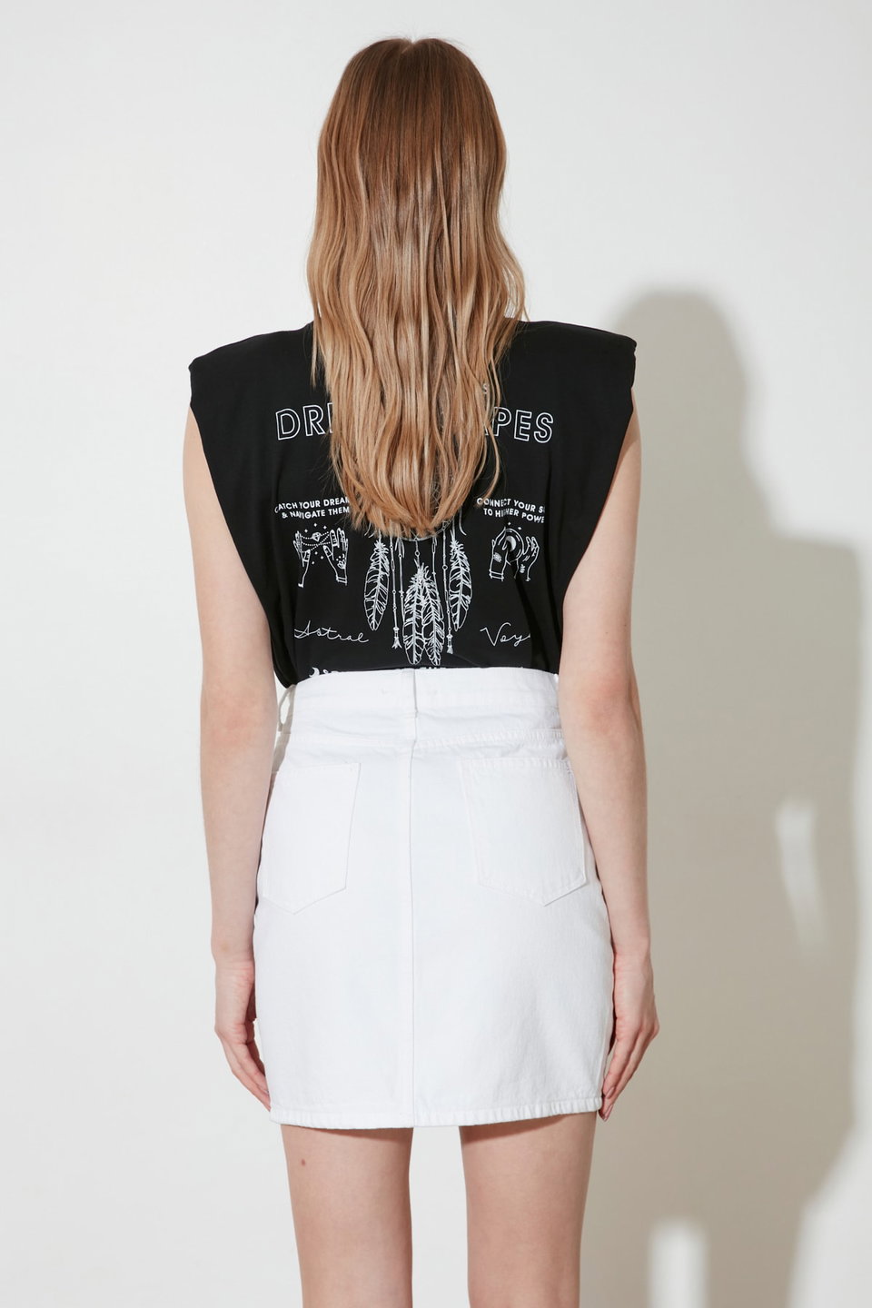 Basic High Waist Mini Denim Skirt TWOSS20ET0492
