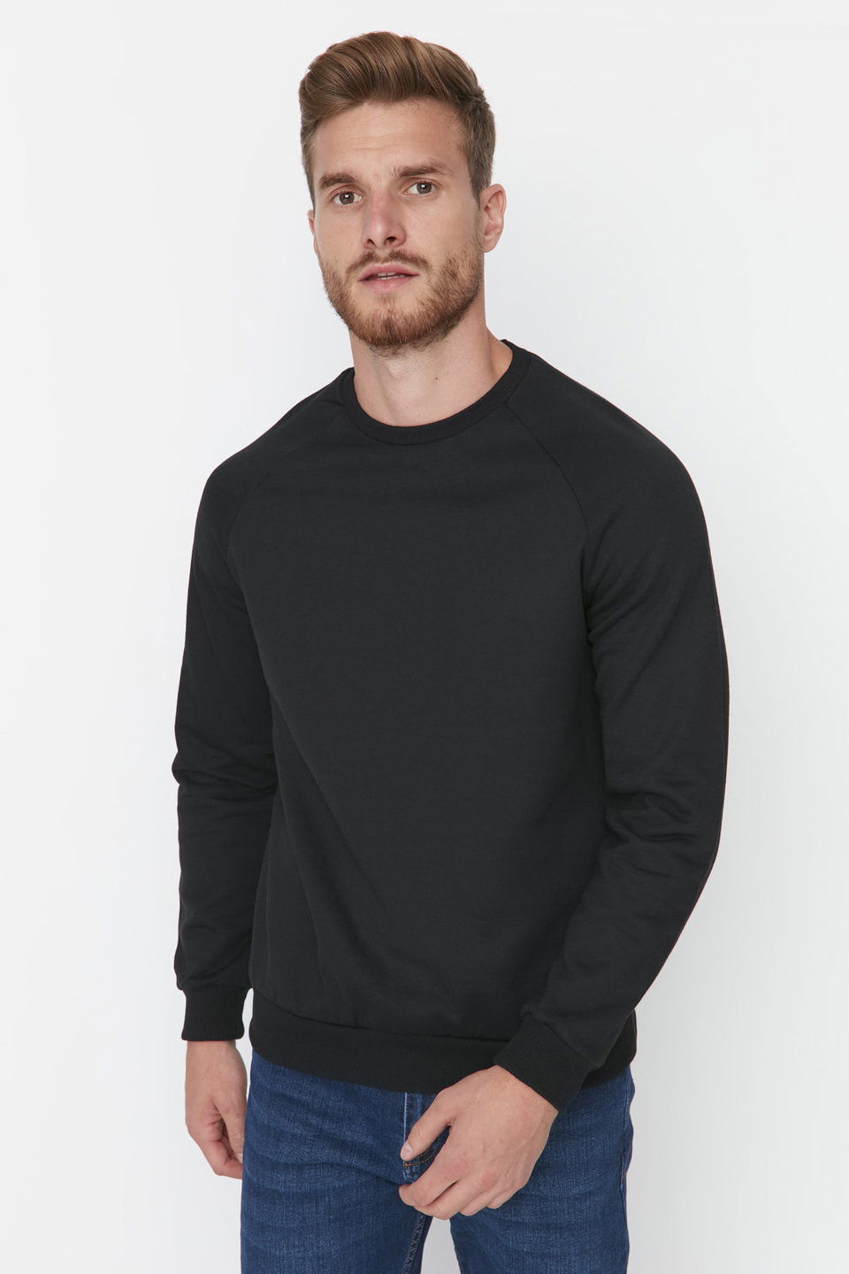 Melange Regular/Normal Cut Fleece Inside/Warm Sweatshirt TMNAW23SW00189