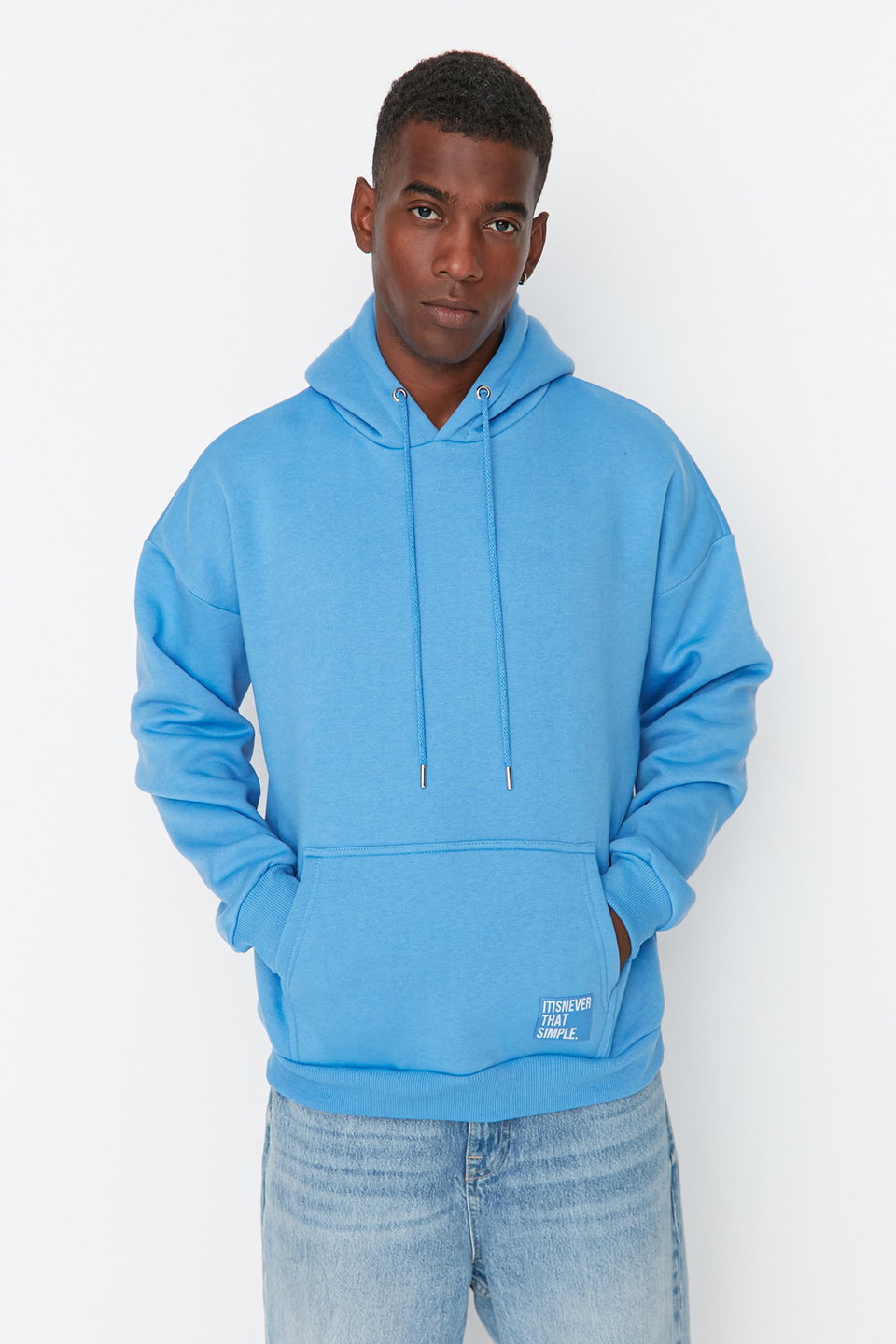Basic Oversize/Wide Cut Hooded Fleece/Warm Sweatshirt TMNAW21SW2005