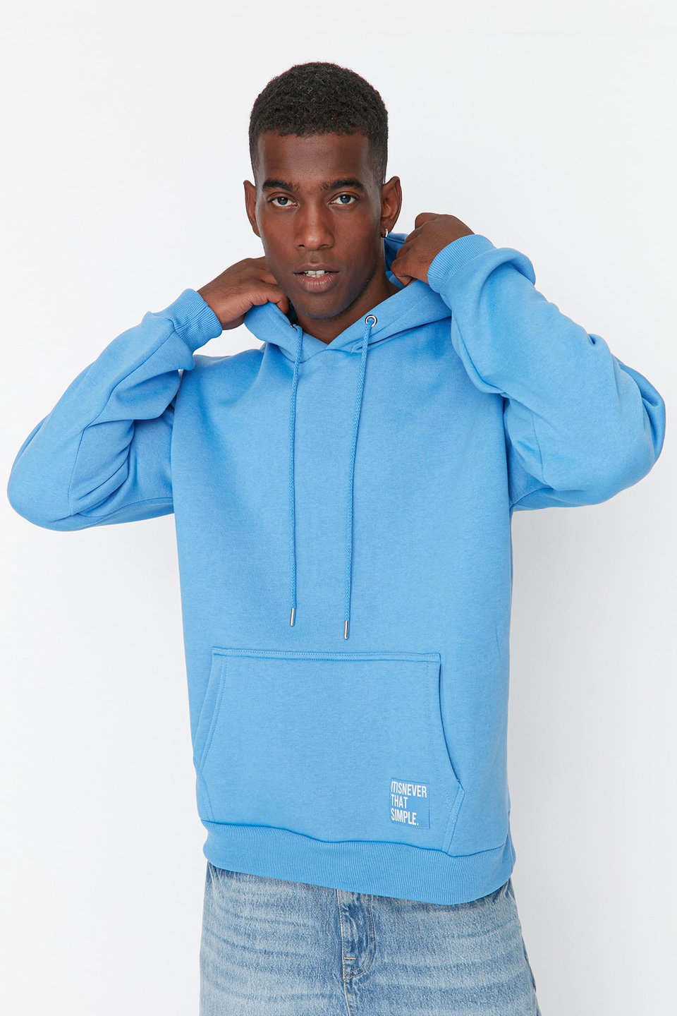 Basic Oversize/Wide Cut Hooded Fleece/Warm Sweatshirt TMNAW21SW2005