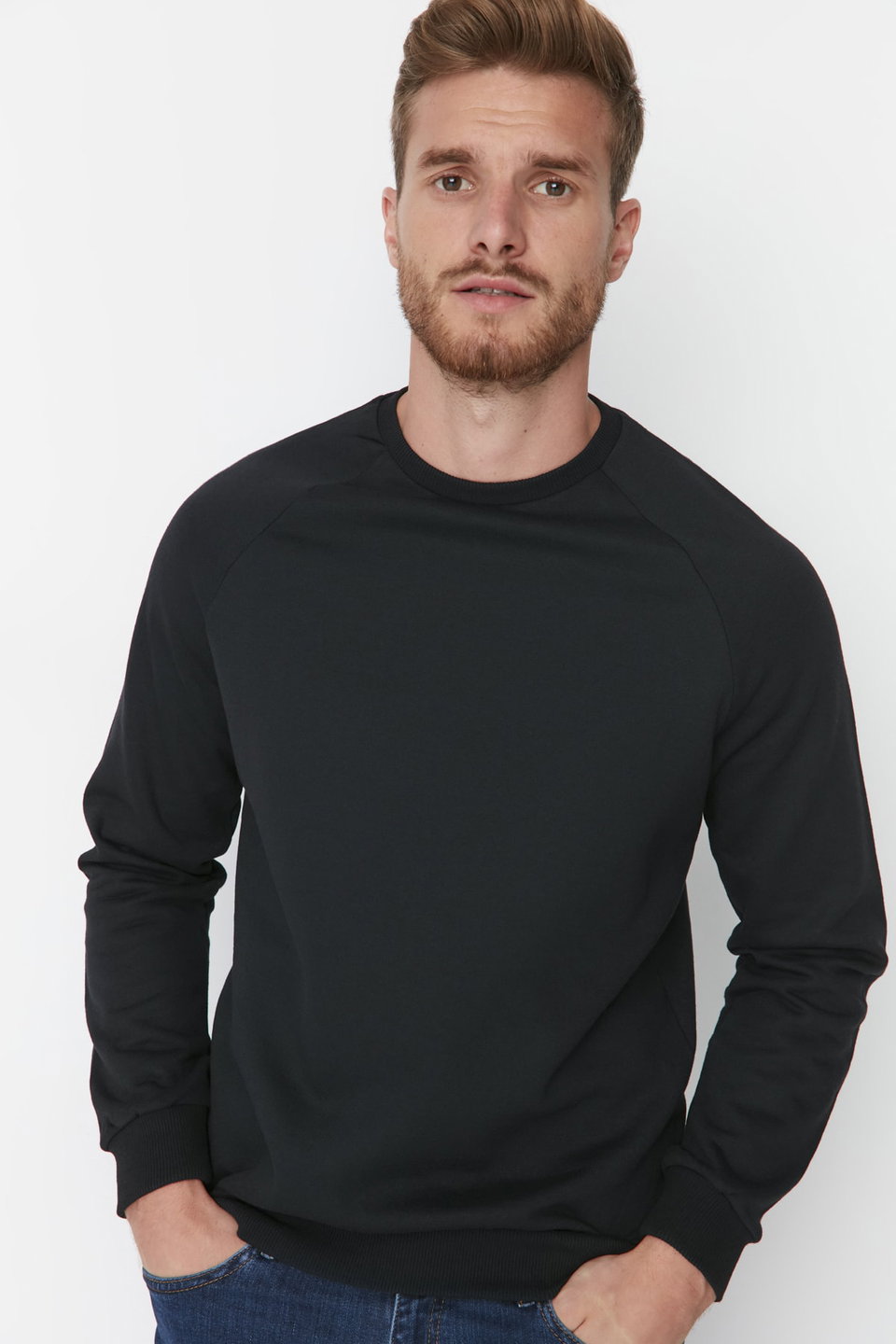Melange Regular/Normal Cut Fleece Inside/Warm Sweatshirt TMNAW23SW00189