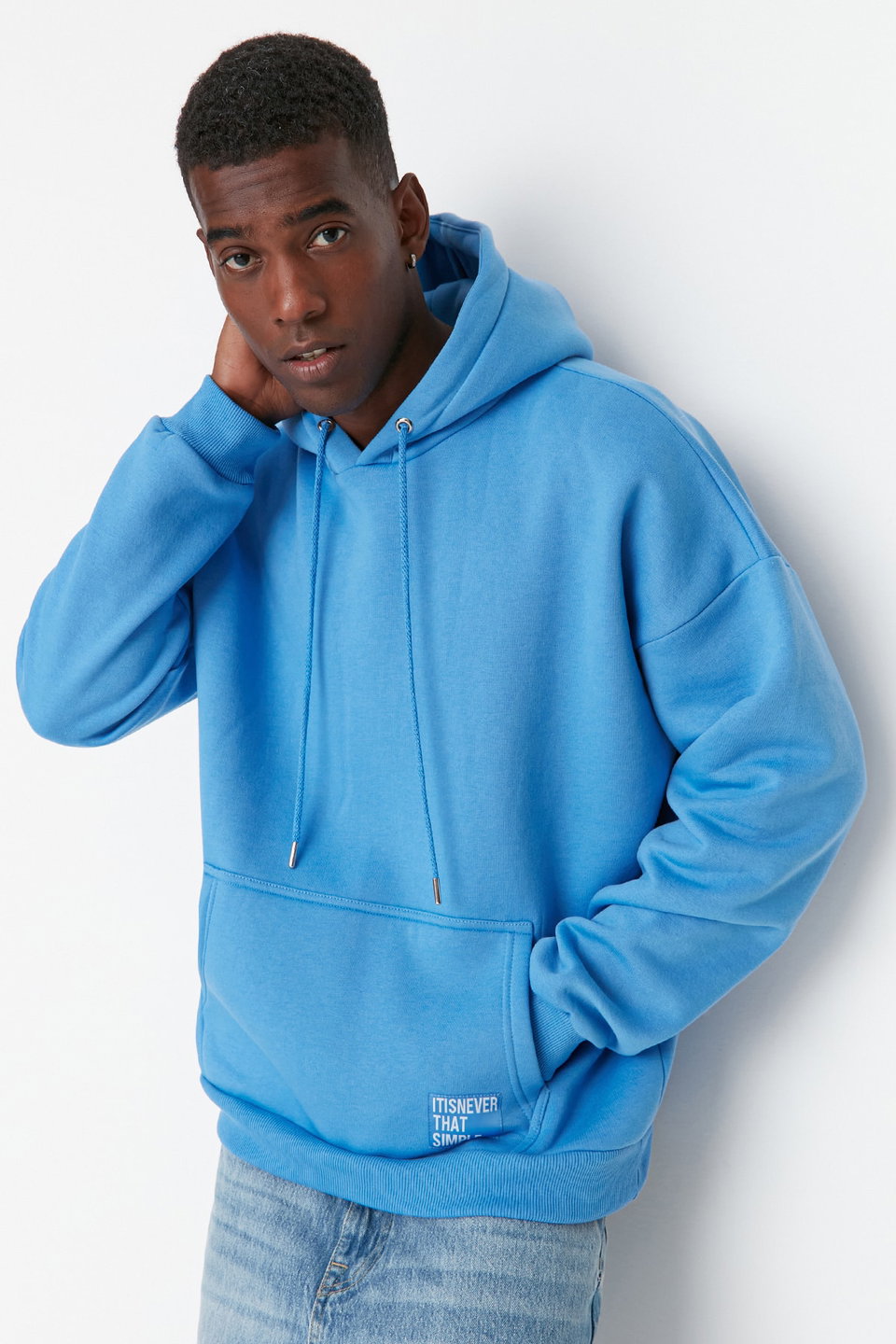Basic Oversize/Wide Cut Hooded Fleece/Warm Sweatshirt TMNAW21SW2005