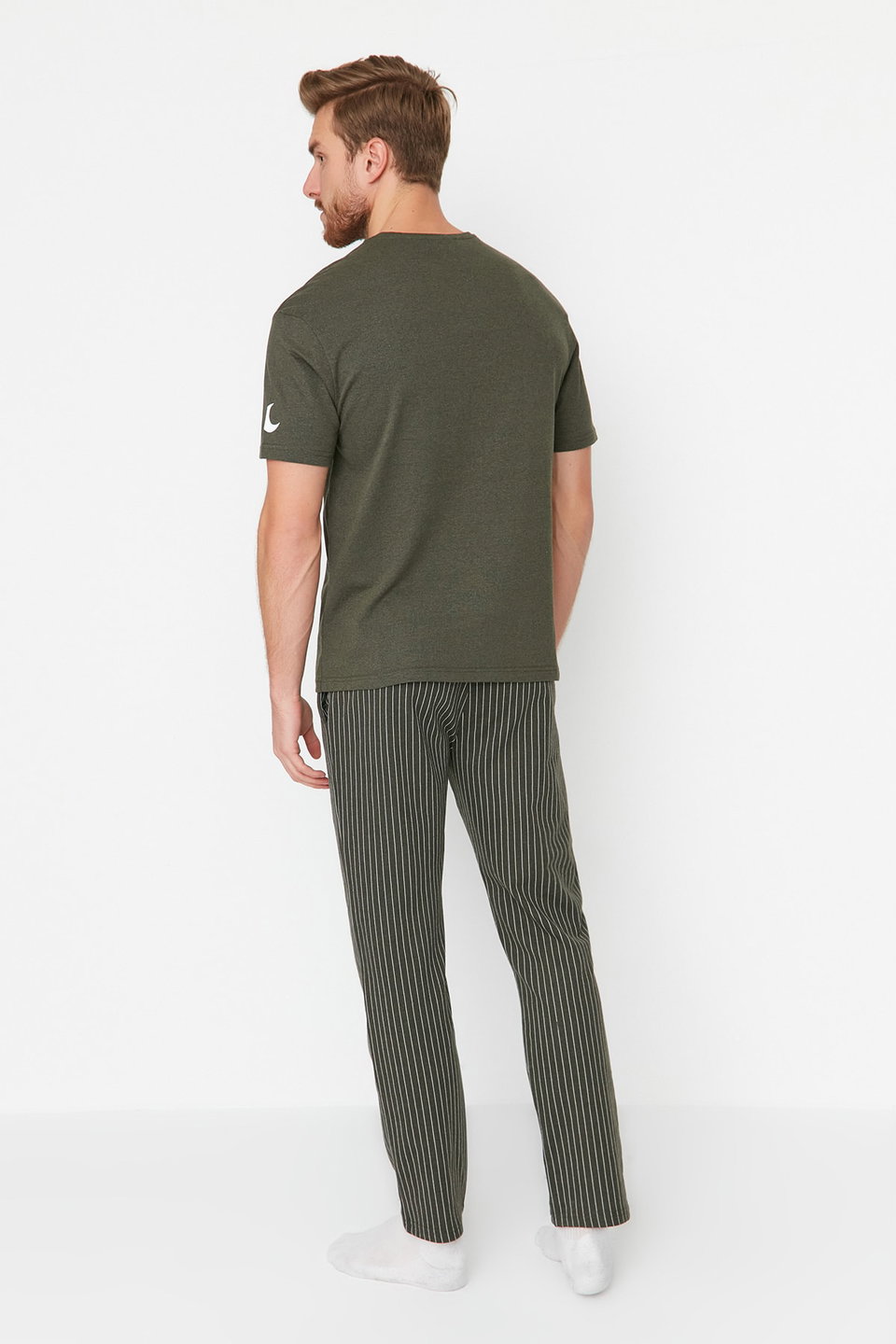 Printed Regular Fit Knitted Pajama Set THMAW21PT0393