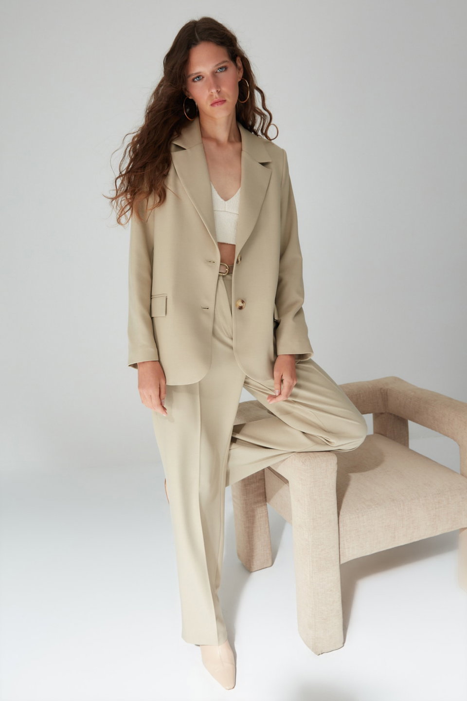 Limited Edition Regular Lined Woven Blazer Jacket TWOAW23BC00132