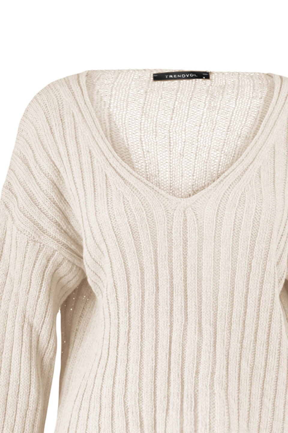 Mercerized Look Wool Wide Pattern Basic Knitwear Sweater TWOAW23KZ01844