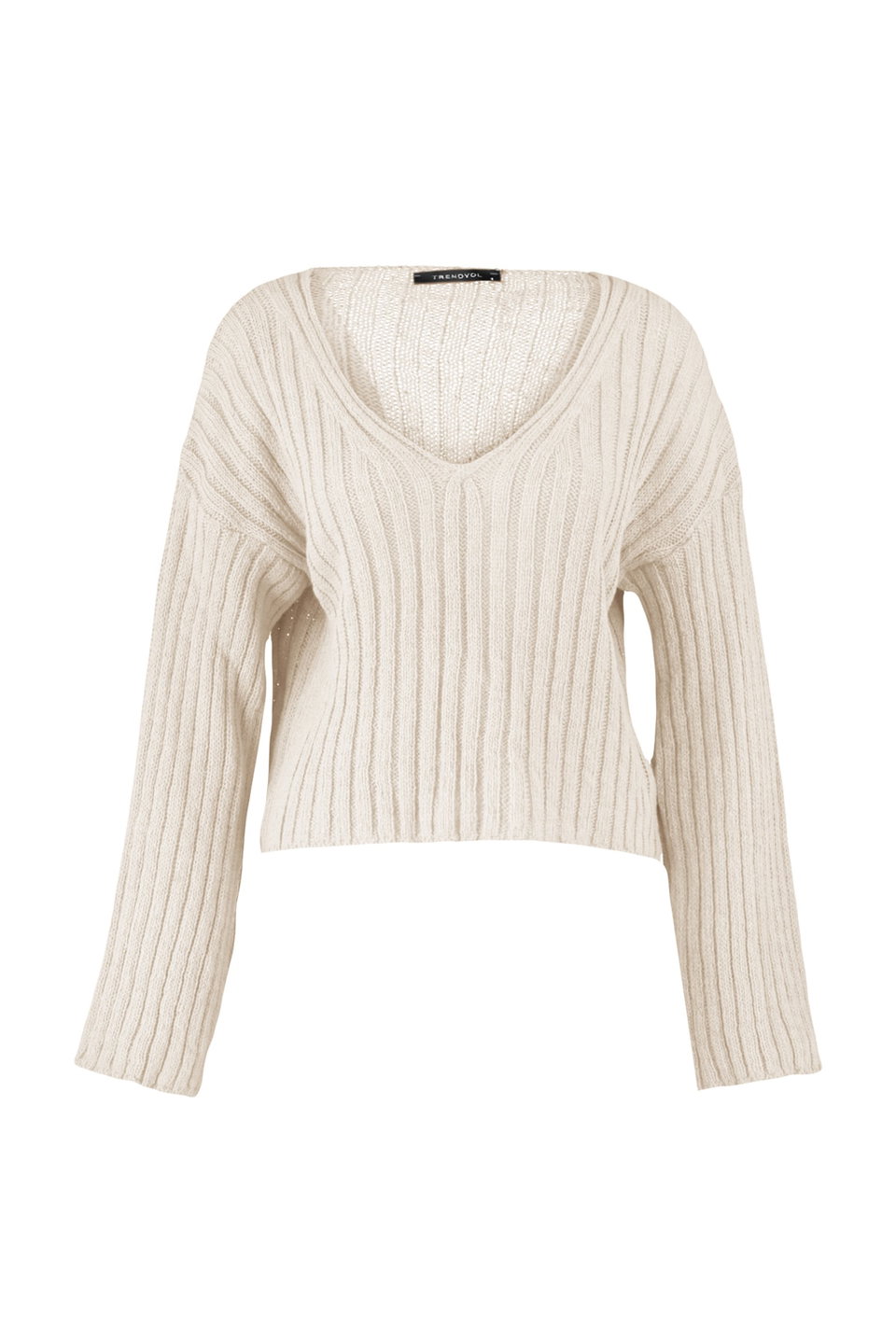 Mercerized Look Wool Wide Pattern Basic Knitwear Sweater TWOAW23KZ01844