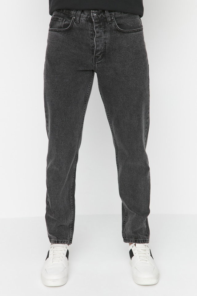 Anthracite - Navy 100% Cotton Essential Fit Jeans Jeans Tmnaw23Je00104