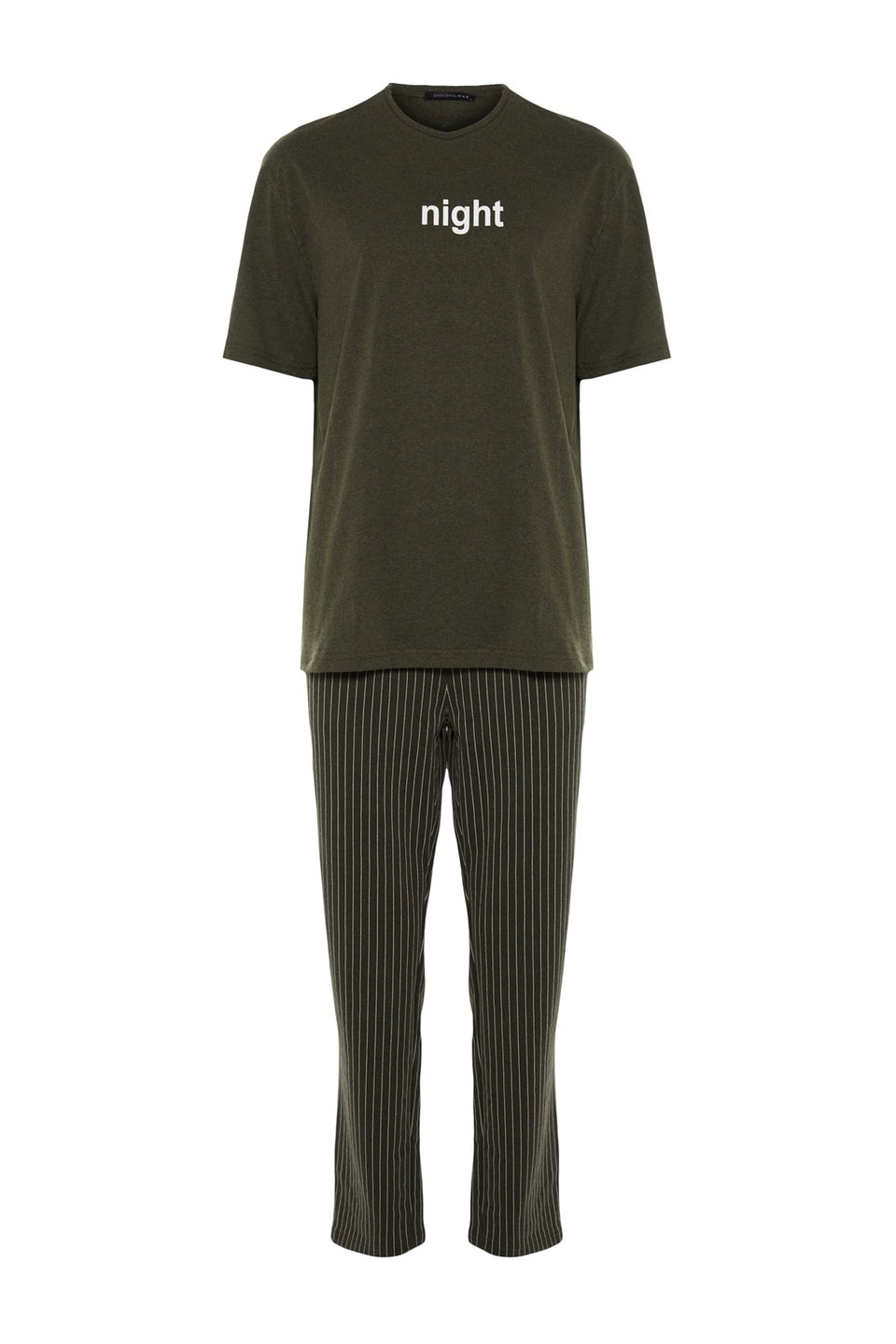 Printed Regular Fit Knitted Pajama Set THMAW21PT0393