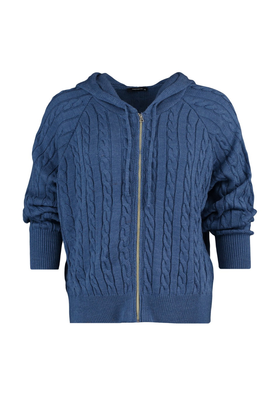 Hooded Zippered Knitwear Cardigan TBBAW23AV00051