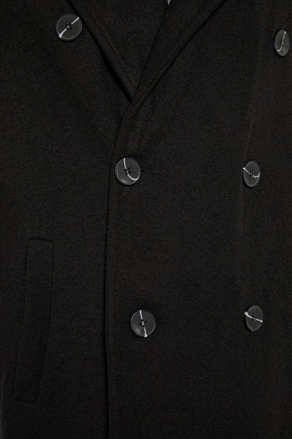 Loose Fit Double Breasted Long Stitched Winter Coat TMNAW23KB00003