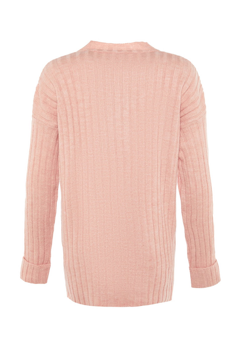 Collar Buttoned Ribbed Knitwear Sweater TCTAW23AK00035