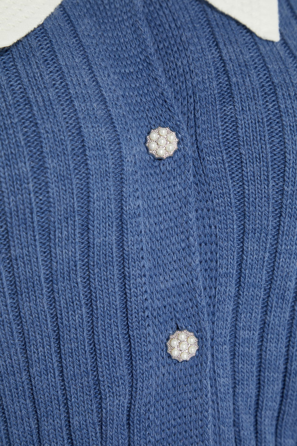 Ribbed Collar Detailed Buttoned Knitwear Cardigan Tbbaw23Av00084