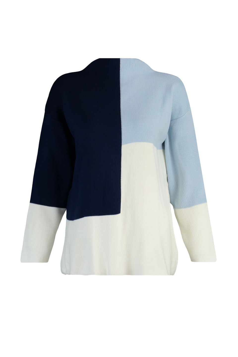 Color Block High Neck Knitwear Sweater TCTAW22AK0054