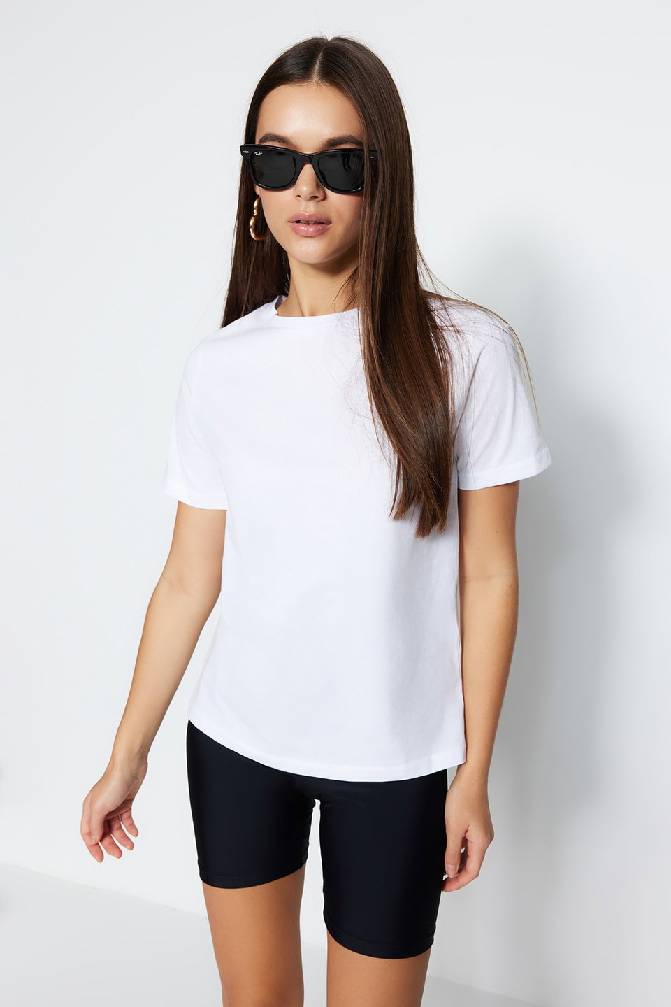 100% Cotton Basic Crew Neck Knitted T-Shirt TWOSS23TS00000