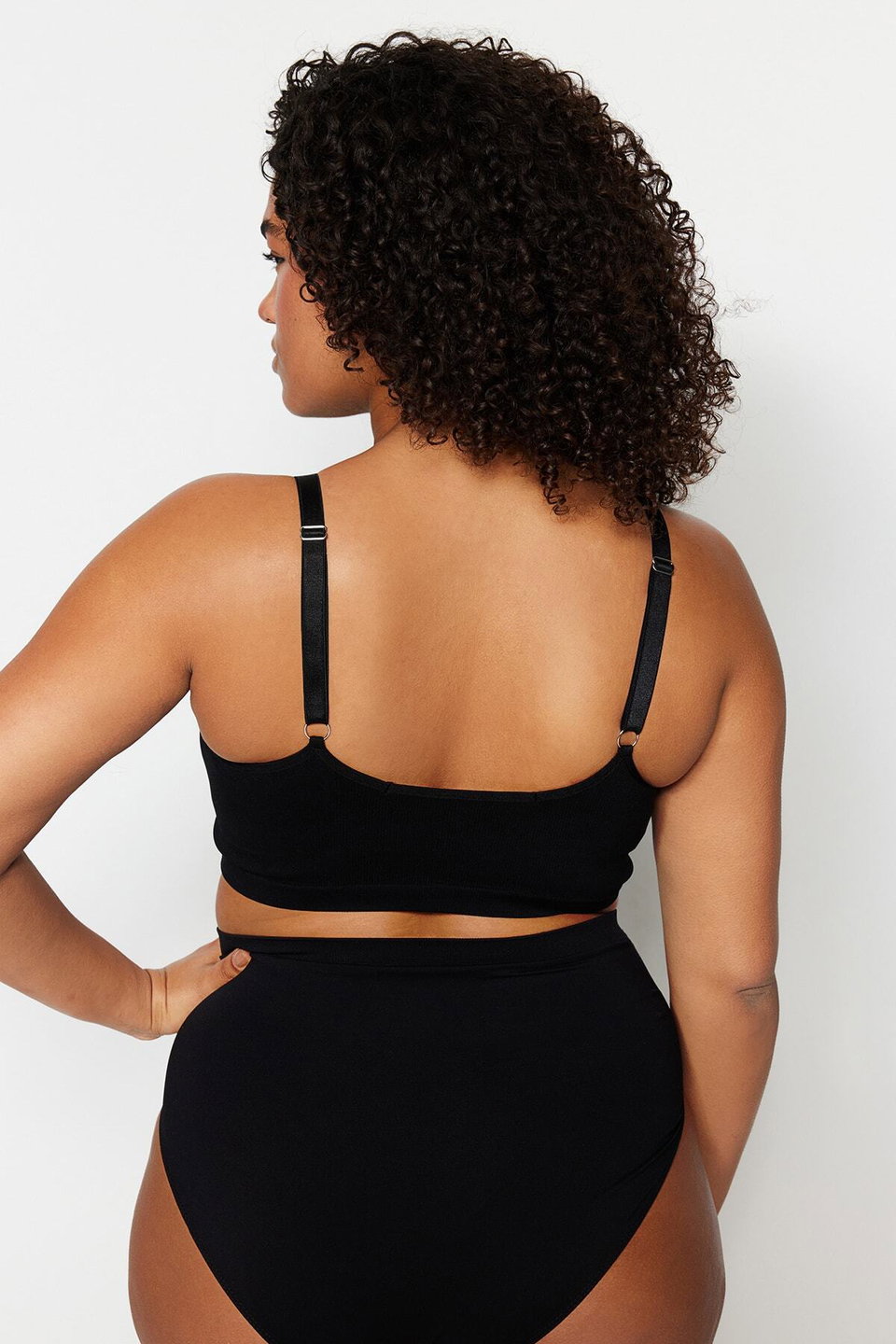 Strap Seamless/Seamless Wire Free Cupless Stretchy Bralette Knitted Plus Size Bra Tbbss23Cw00001