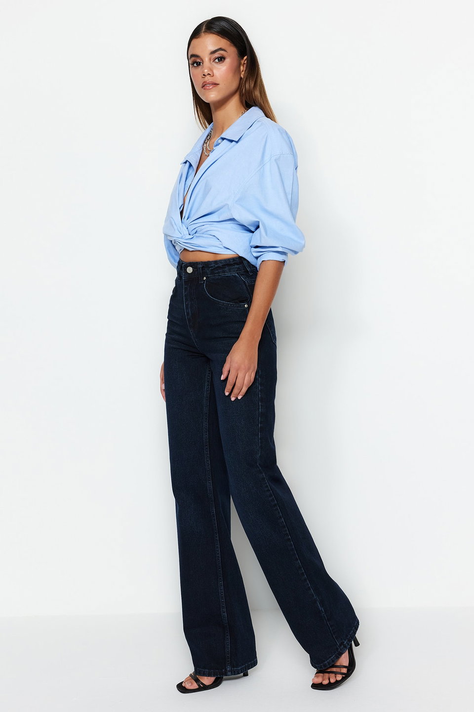 Midnight High Waist Wide Leg Jeans TWOSS23JE00083