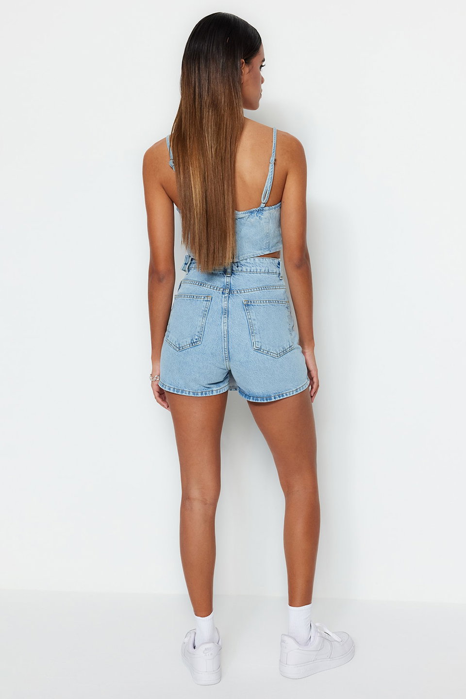 Slit Denim Shorts Skirt Twoss23Sr00091
