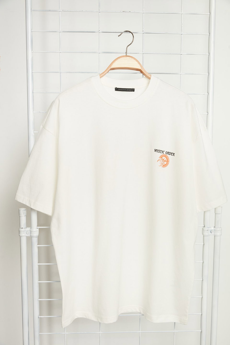 Oversize/Wide Cut Short Sleeve Mystic Printed 100% Cotton T-Shirt TMNSS23TS00165