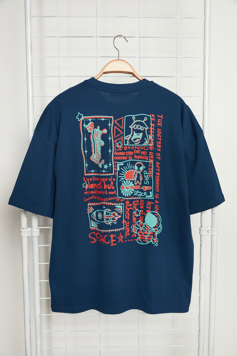 Oversize/Wide Cut 100% Cotton Back Printed Short Sleeve T-Shirt TMNSS23TS00168