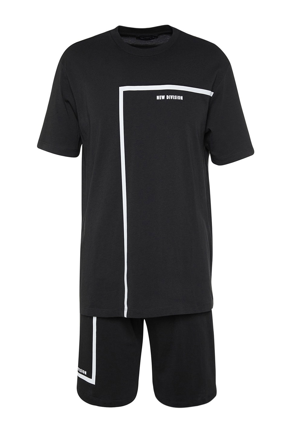 Regular Fit Crew Neck Printed Shorts Pajamas Set TMNSS23PT00017