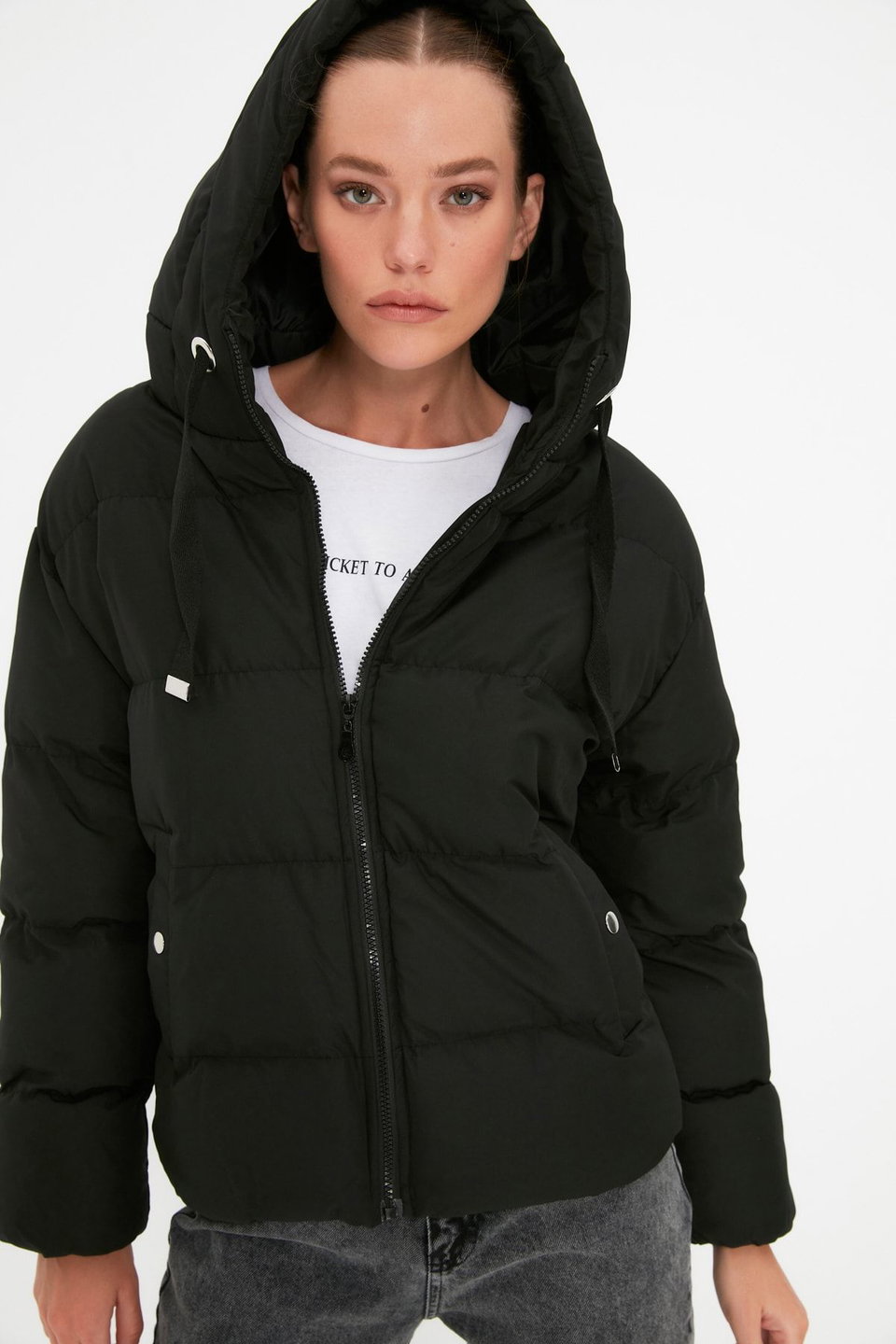 Hooded Rugular Mould Water Repellent Inflatable Coat Twoaw21Mo0022