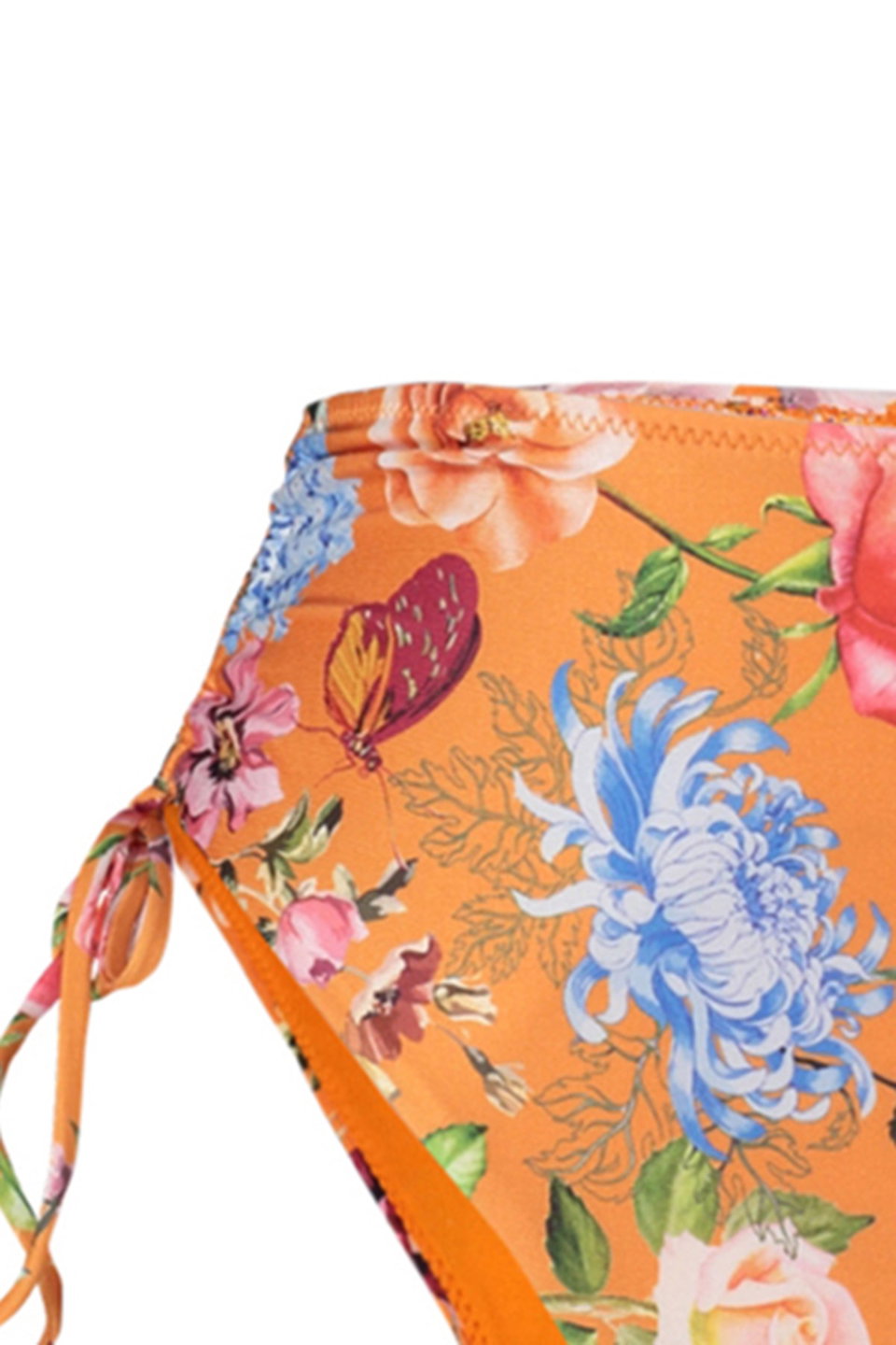 Floral Pattern Balconette Frilly High Waist High Leg Bikini Set TBESS23BT00019