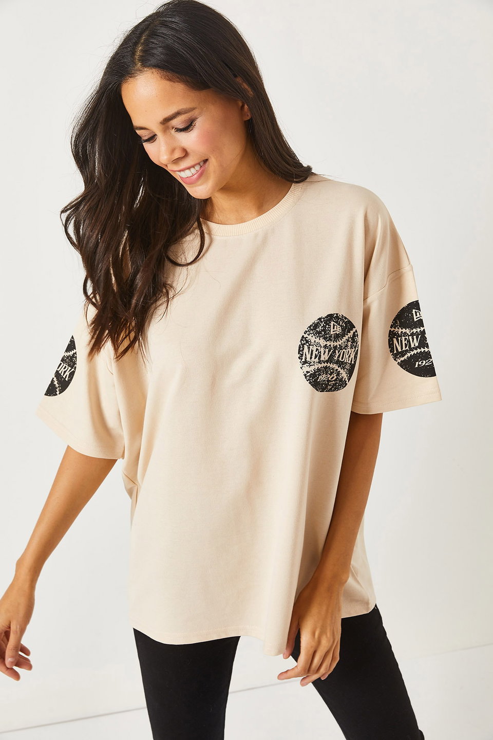 New York Front Back Printed 2 Thread Unisex Oversize T-Shirt TSH-19000696