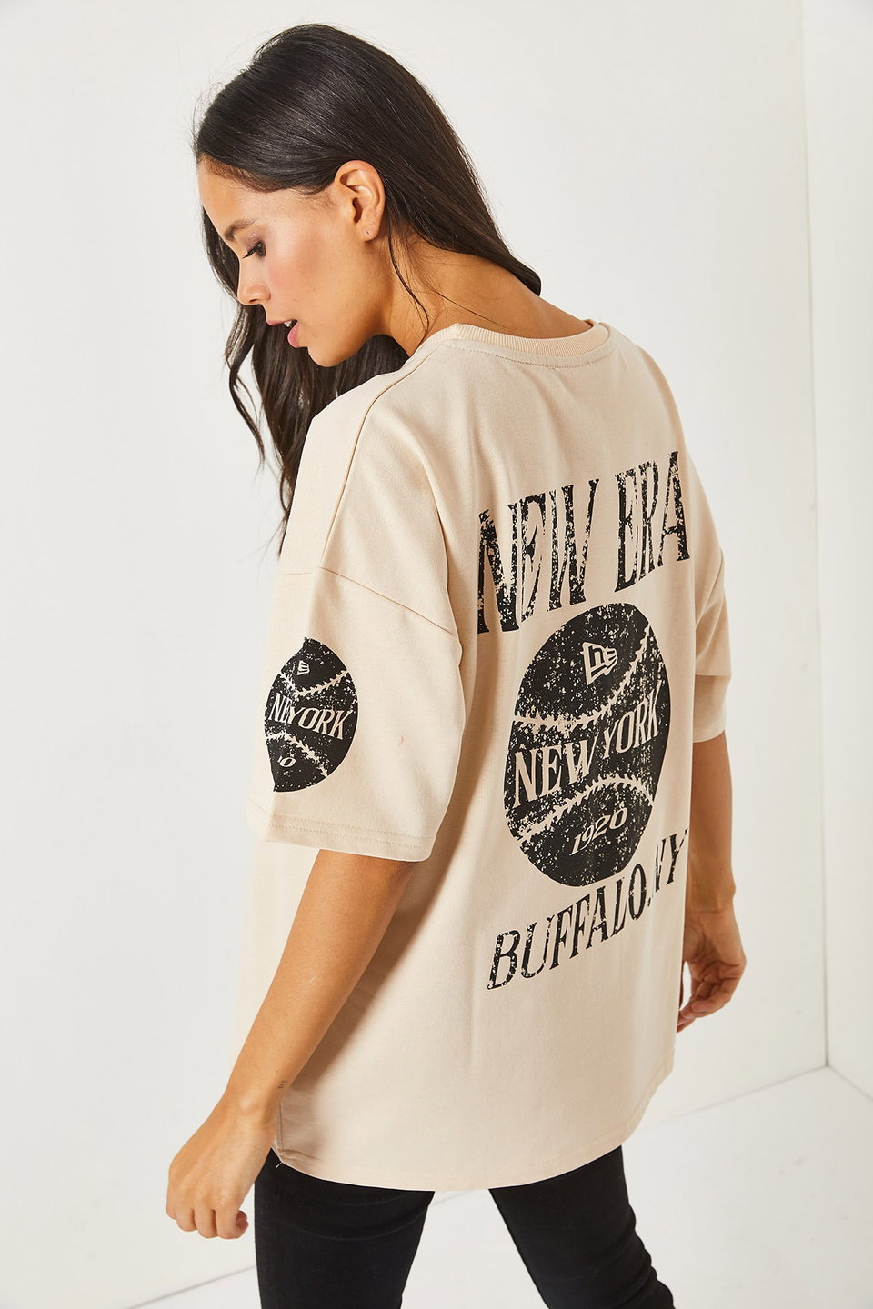 New York Front Back Printed 2 Thread Unisex Oversize T-Shirt TSH-19000696