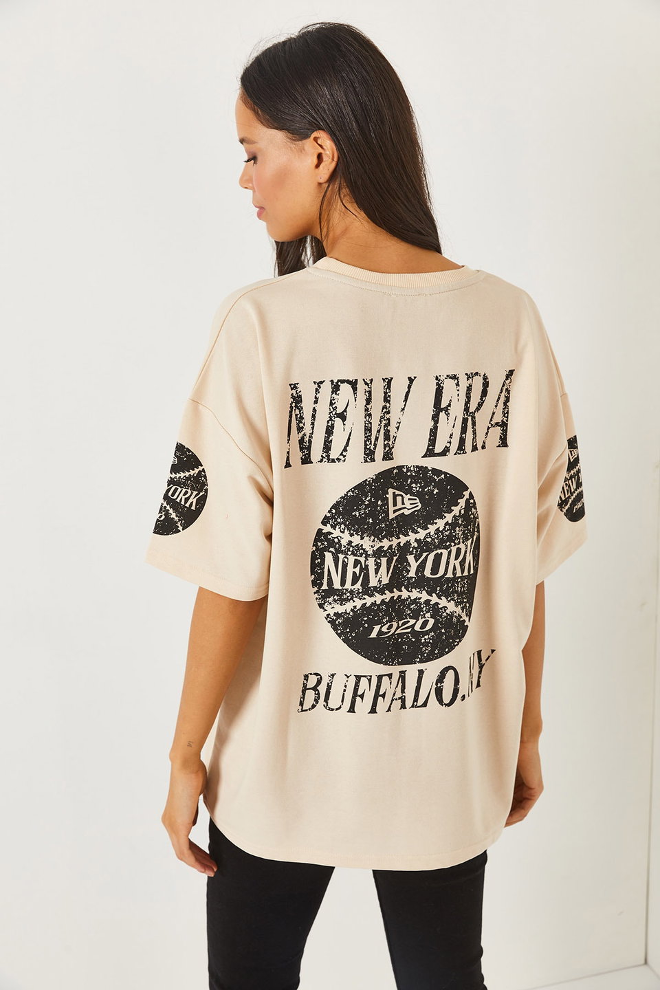 New York Front Back Printed 2 Thread Unisex Oversize T-Shirt TSH-19000696