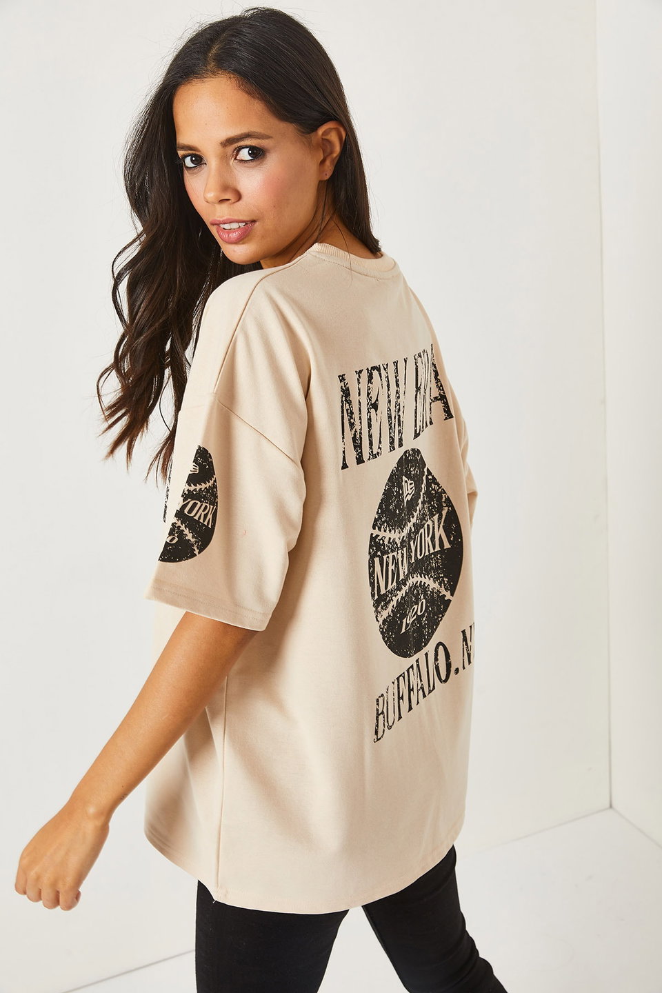 New York Front Back Printed 2 Thread Unisex Oversize T-Shirt TSH-19000696