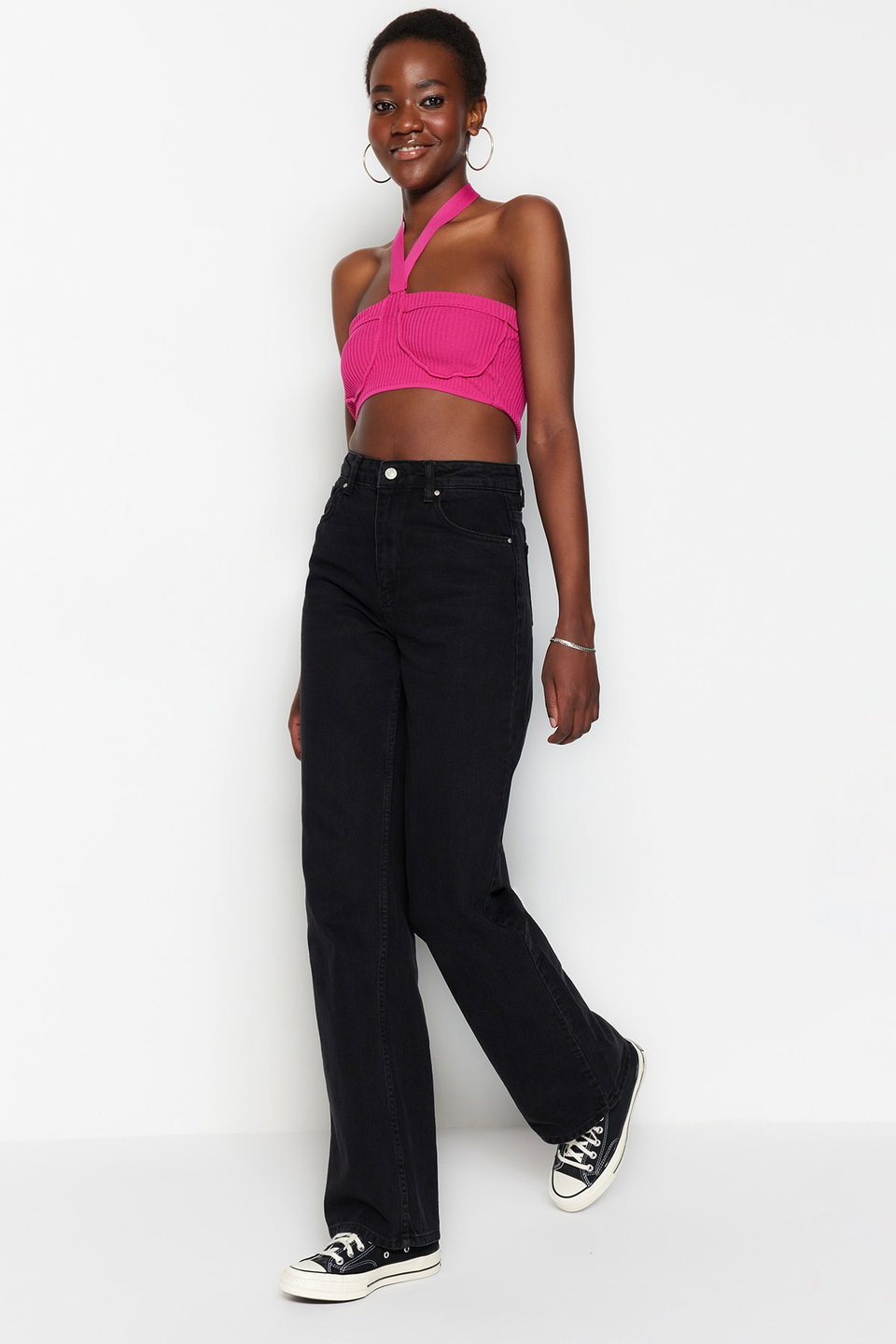 High Waist Wide Leg Jeans Twoss23Je00068