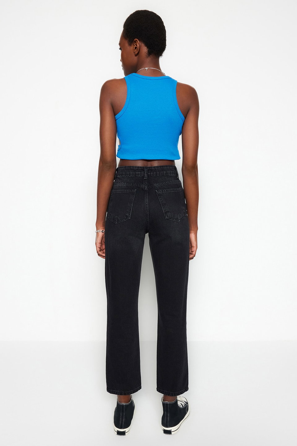 High Waist Straight Cut Straight Jeans Twoss23Je00089