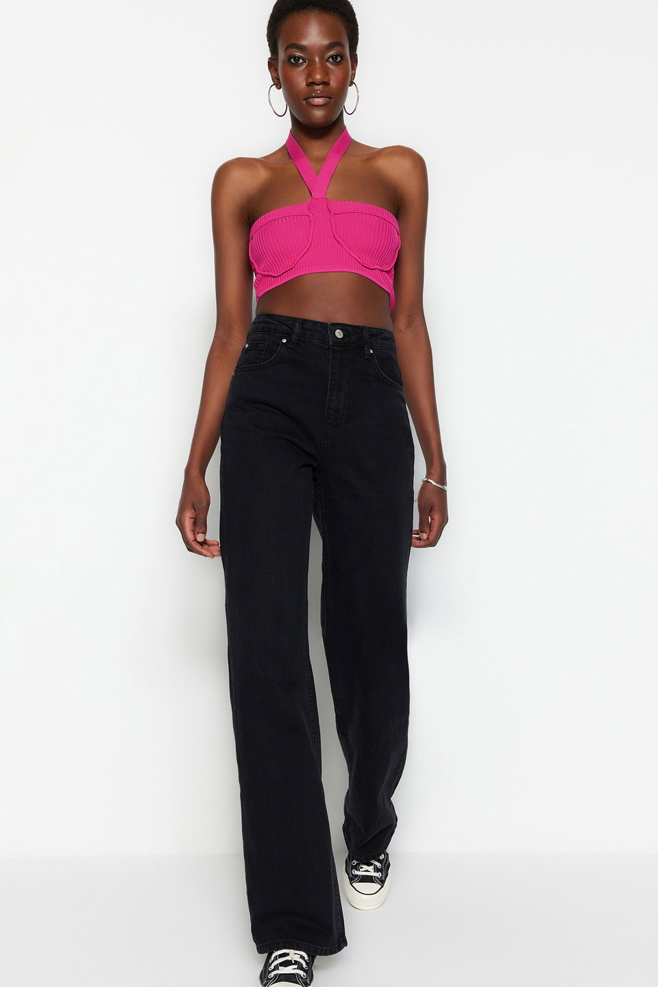 High Waist Wide Leg Jeans Twoss23Je00068