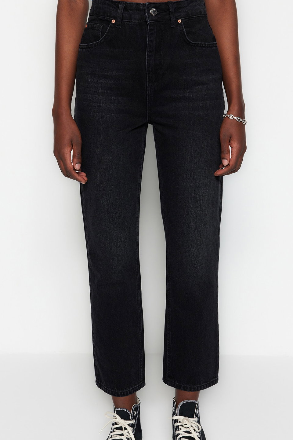 High Waist Straight Cut Straight Jeans Twoss23Je00089