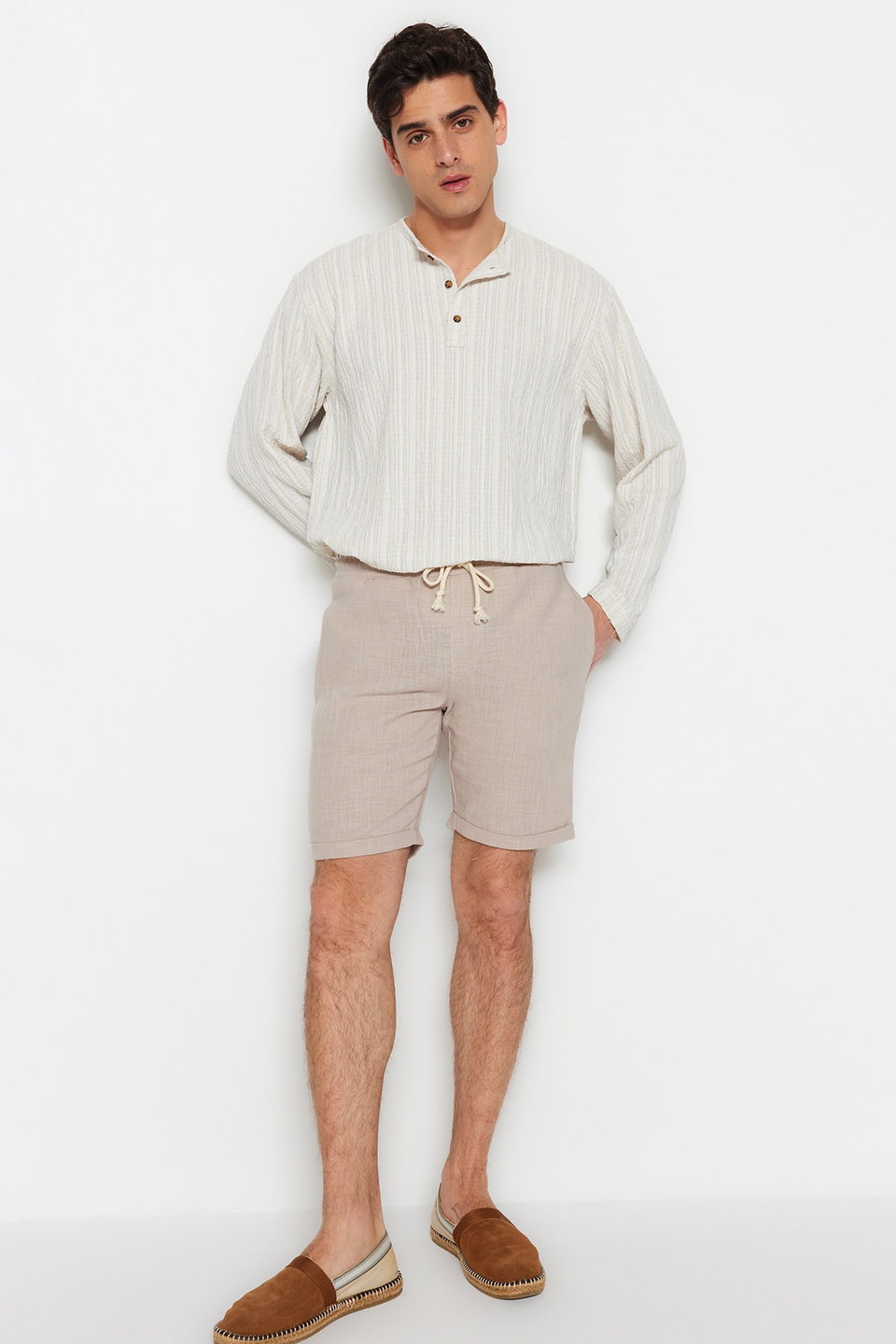 Regular Fit Linen Look Shorts TMNSS23SR00030
