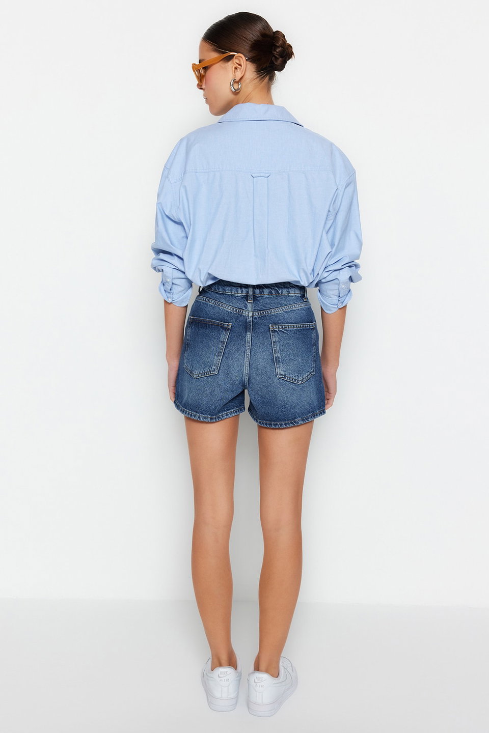 High Waist City Boy Denim Shorts TWOSS23SR00199
