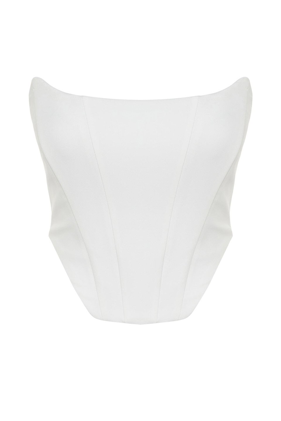 Crop Lined Corset Detailed Woven Bustier TPRSS21BS0032