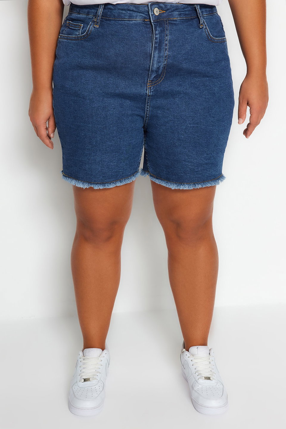 High Waist Flexible Skinny Denim Shorts & Bermuda TBBSS22AP0008