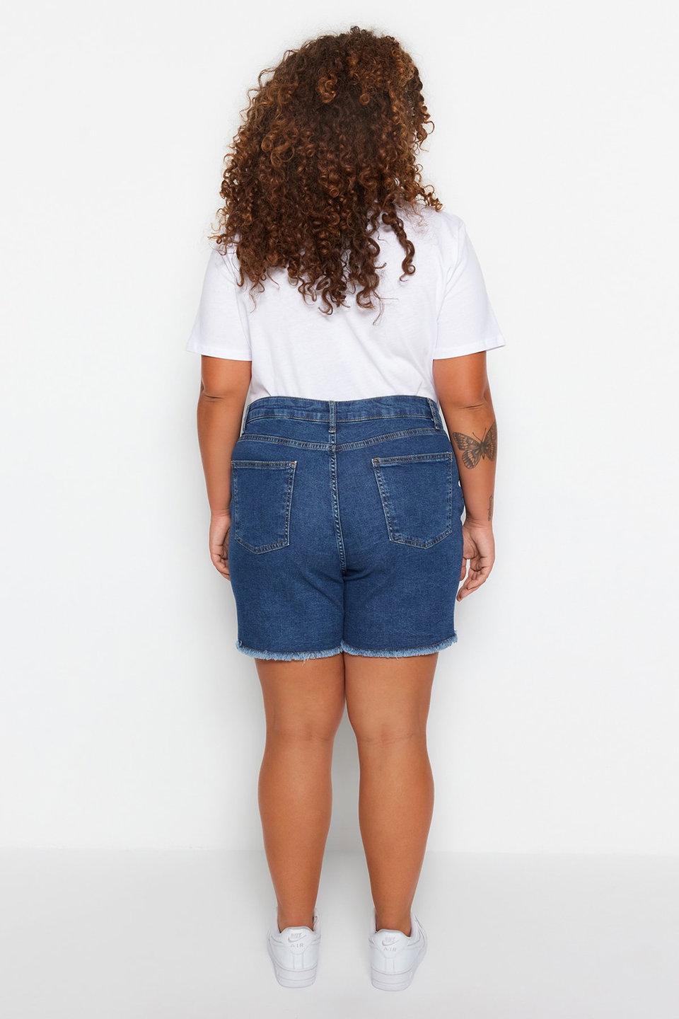 High Waist Flexible Skinny Denim Shorts & Bermuda TBBSS22AP0008