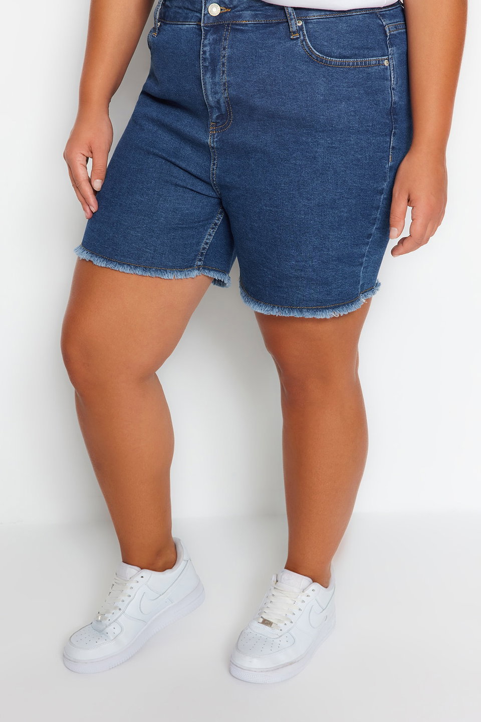 High Waist Flexible Skinny Denim Shorts & Bermuda TBBSS22AP0008