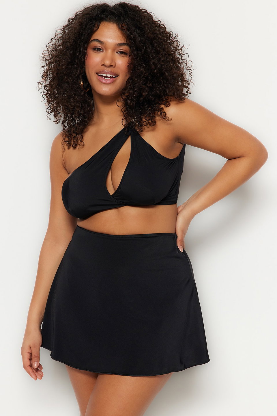 Short Skirted Mini Plus Size Bikini Bottom TBBSS23CR00015