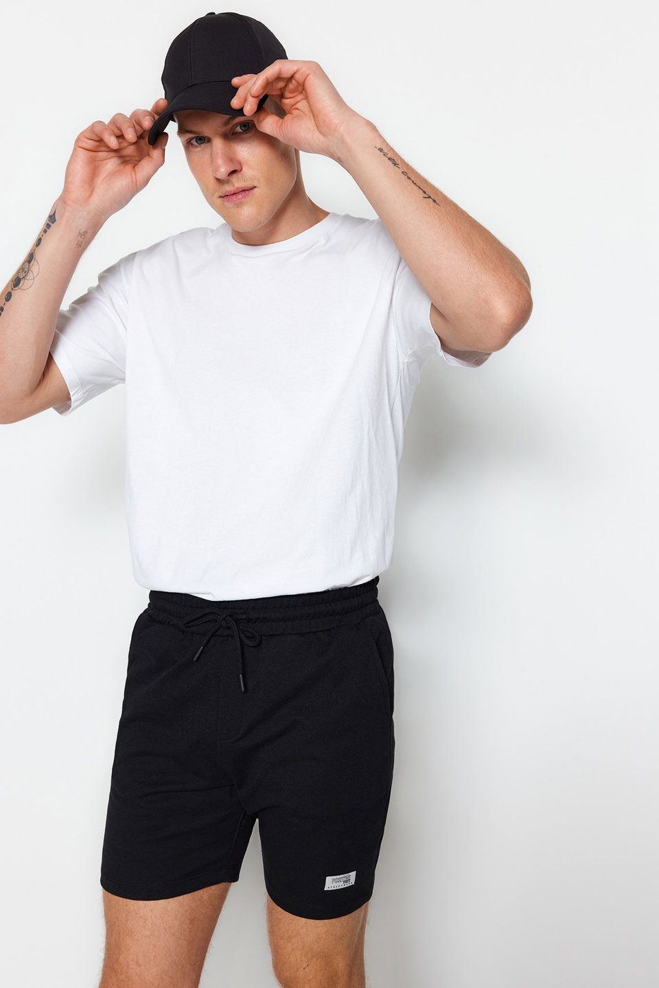 Regular Cut Label Appliqued Cotton Shorts TMNSS23SR00079